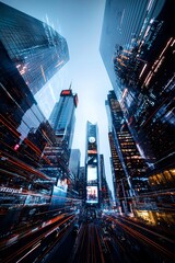 Poster - ai-controlled metropolis, futuristic architecture, innovative technology, holographic displays