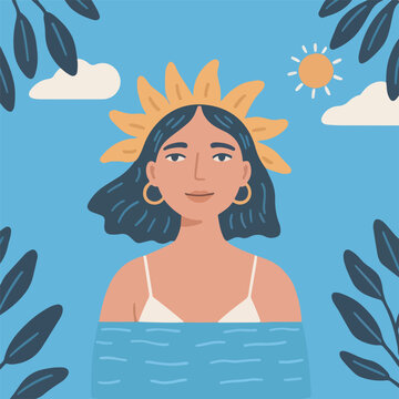 Art and Illustration of stars, cloud, sun and moon perfect for design