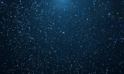 a vast dark blue starry night sky with scattered white stars.