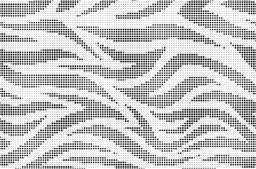 Aufkleber - Halftone trendy zebra skin pattern background vector. Animal fur dotted vector background. Abstract seamless zebra stripe pattern.