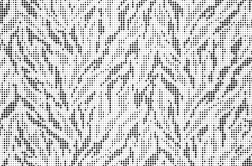 Aufkleber - Halftone trendy zebra skin pattern background vector. Animal fur dotted vector background. Abstract seamless zebra stripe pattern.