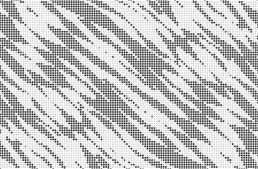 Aufkleber - Halftone trendy zebra skin pattern background vector. Animal fur dotted vector background. Abstract seamless zebra stripe pattern.