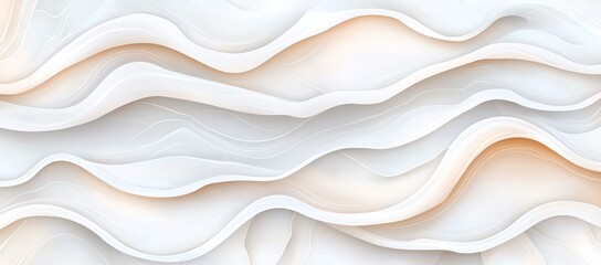 Poster - Abstract wavy pattern with smooth, flowing lines in soft pastel tones. Perfect for backgrounds, presentations, and creative projects.