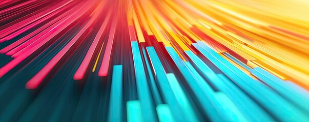 Aufkleber - Abstract colorful lines on a vibrant background.