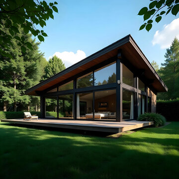 A stunning house design featuring elegant architecture,
