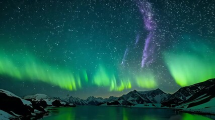 timelapse clip captures ethereal beauty northern lights aurora borealis dancing night sky breathtaki