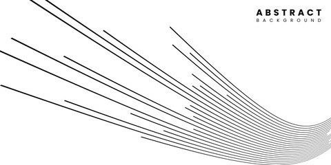 Poster - Abstract modern white background with stripes black lines design. Vector illustration