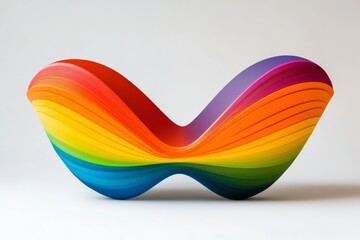 Poster - A coupe made from a rainbow kissing each other