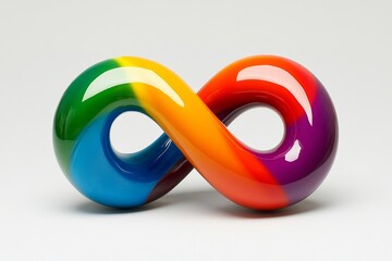 Poster - A coupe made from a rainbow kissing each other