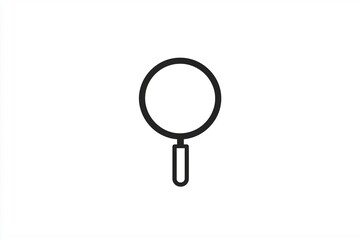 Poster - Simple magnifying glass, magnifier icon on circle line 