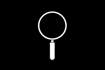 Poster - Simple magnifying glass, magnifier icon on circle line 