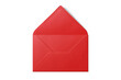 © PrimeMockup - Opened red paper envelope mockup isolated on a transparent background, PNG. High resolution.