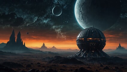 Wall Mural - Science fiction background