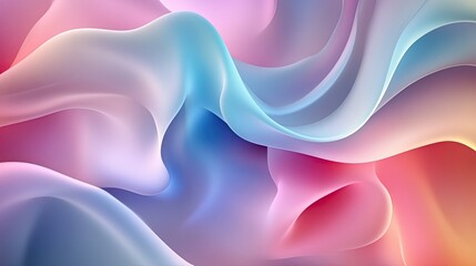 Fototapete - Soft, flowing swirl abstract blob design with muted tones and subtle gradients, perfect for minimalist and modern backgrounds.