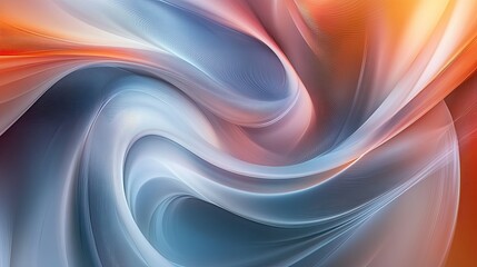Fototapete - Soft, flowing swirl abstract blob design with muted tones and subtle gradients, perfect for minimalist and modern backgrounds.
