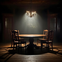 interior of an old abandoned house