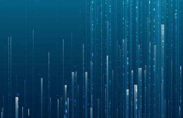 Poster - Abstract big data code representation. Modern high-tech data background. Graphic concept for your design