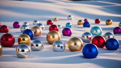 Background of bright Christmas balls