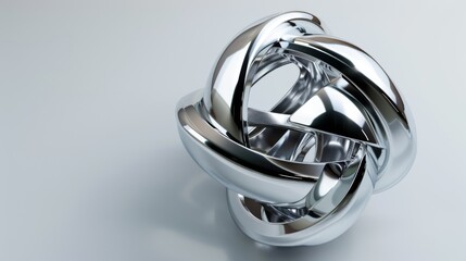 Wall Mural - 3d render of abstract art with surreal 3d organic ball in curve wavy smooth and soft bio forms in ma