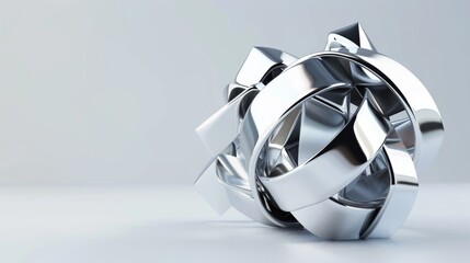 Wall Mural - 3d render of abstract art with surreal 3d organic ball in curve wavy smooth and soft bio forms in ma