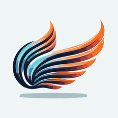 Poster - Abstract Colorful Wing Design Graphic Art. 