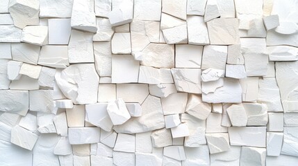 Poster - an office wall with unique brick patterns, isolated on a clean white backdrop, ideal for illustrating the versatility and beauty of industrial design.