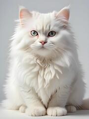 Fluffy white cat