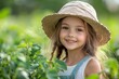 © Kishan - Happy young girl gardening outdoors, Generative AI