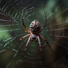 Wall Mural - spider on the web