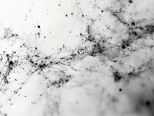 Abstract black and white network illustration on white background