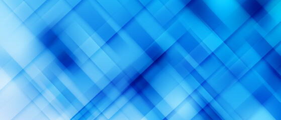 Wall Mural - Abstract blue geometric diagonal overlay layer background