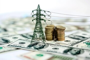 Poster - A pile of money sitting on top of another pile, conveying wealth and abundance