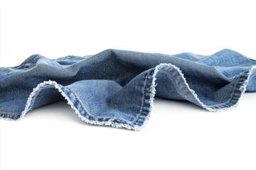 Poster - A detailed view of a piece of white cloth lying flat on a surface, ideal for use in product photography or textile designs