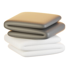 Poster - 3d rendering bathroom icon concept. 3d render towel