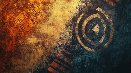 Poster - A close-up shot of a wall with a clock prominently displayed