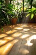 © Vii - Potted plants on a wooden floor with natural surroundings
