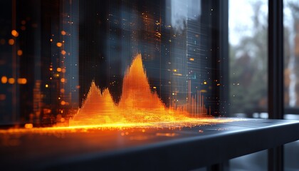 Poster - Innovative 3D data visualization featuring interactive graphs and charts, ideal for datadriven storytelling and analysis