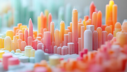 Poster - Innovative 3D data visualization featuring interactive graphs and charts, ideal for datadriven storytelling and analysis