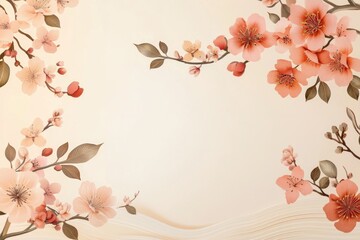 Poster - A beautiful flowered background for your designs