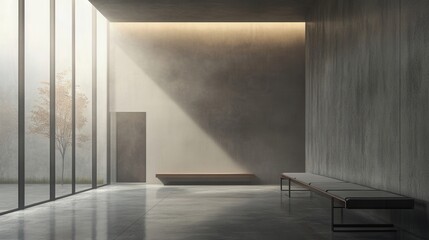 Wall Mural - Minimalist interior with modern furniture