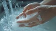 © Wayu - Close Up of Hands Washing with Soapy Water