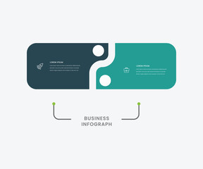 Poster - Business infograph with 2 section comparison vector