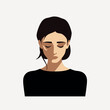 © Rawpixel.com - Minimalist sad woman illustration