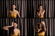 © VISTA by Westend61 - Image montage of young woman making faces in photo booth