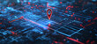 ©  Png lover - A digital map displaying a location with one pin, representing AI technology in GPS, innovation in delivery services, and map navigation for logistic