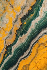 Wall Mural - Close-up of yellow and green marble