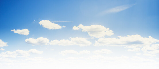 Wall Mural - clear blue sky and white clouds