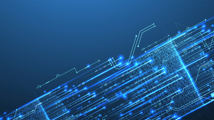 Aufkleber - Big Data futuristic, technology light design. Vector datum digital background. Illustration innovation of data system. Hand drawn illustration.