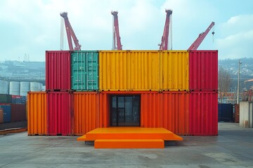 Industrial containers. Generative AI