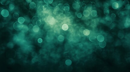 Poster - Abstract blurred green background with bokeh